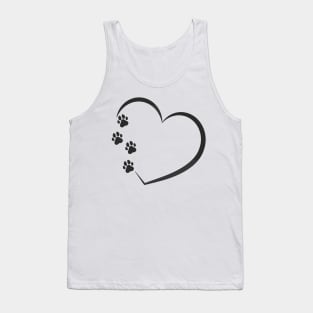 Cat paw heart Tank Top